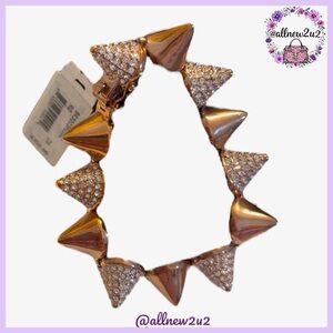 • New Eddie Borgo Rose Gold Plated & Pave’ Lotus Cone Bracelet Unisex